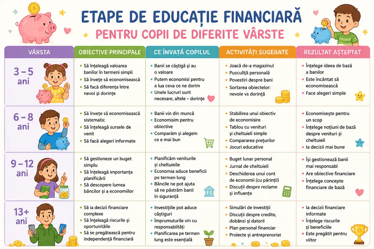 ghid educatie financiara copii pe varste