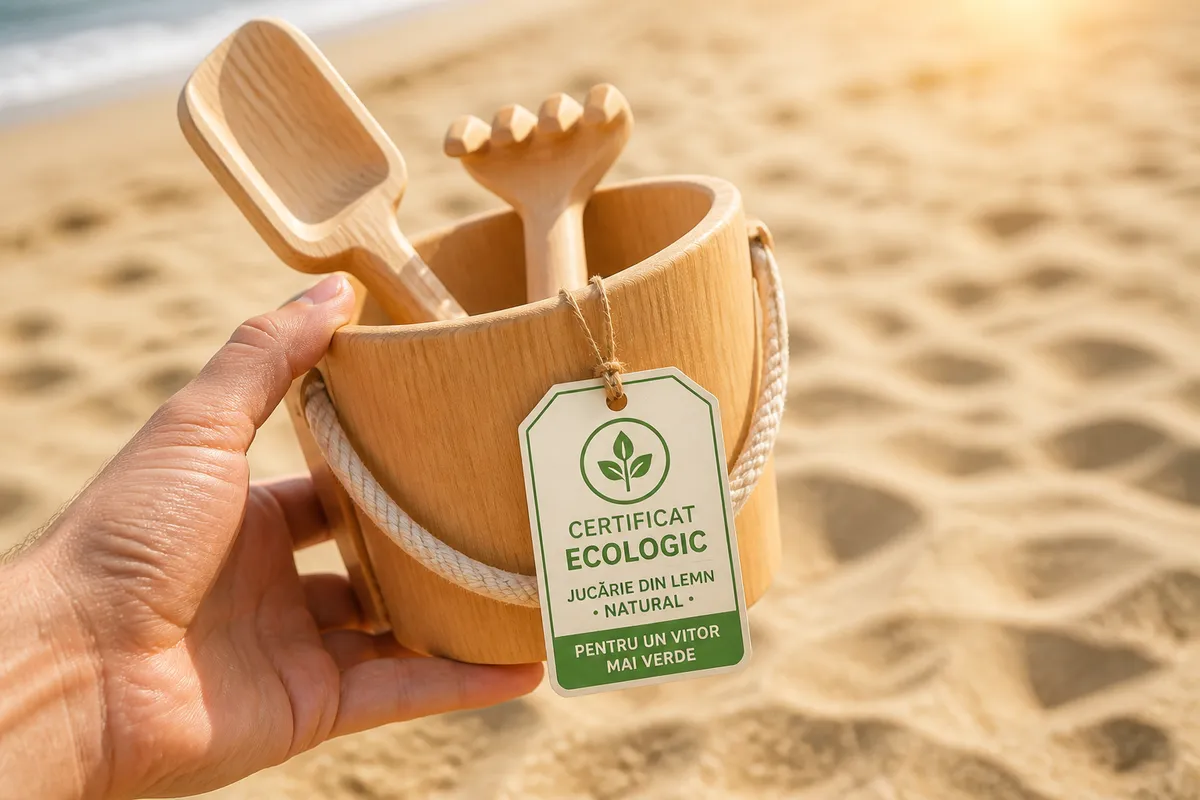 certificare ecologică jucării bebeluș plajă