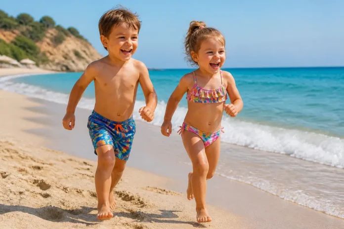 Costume de baie pentru copii alese după activitățile preferate de vară