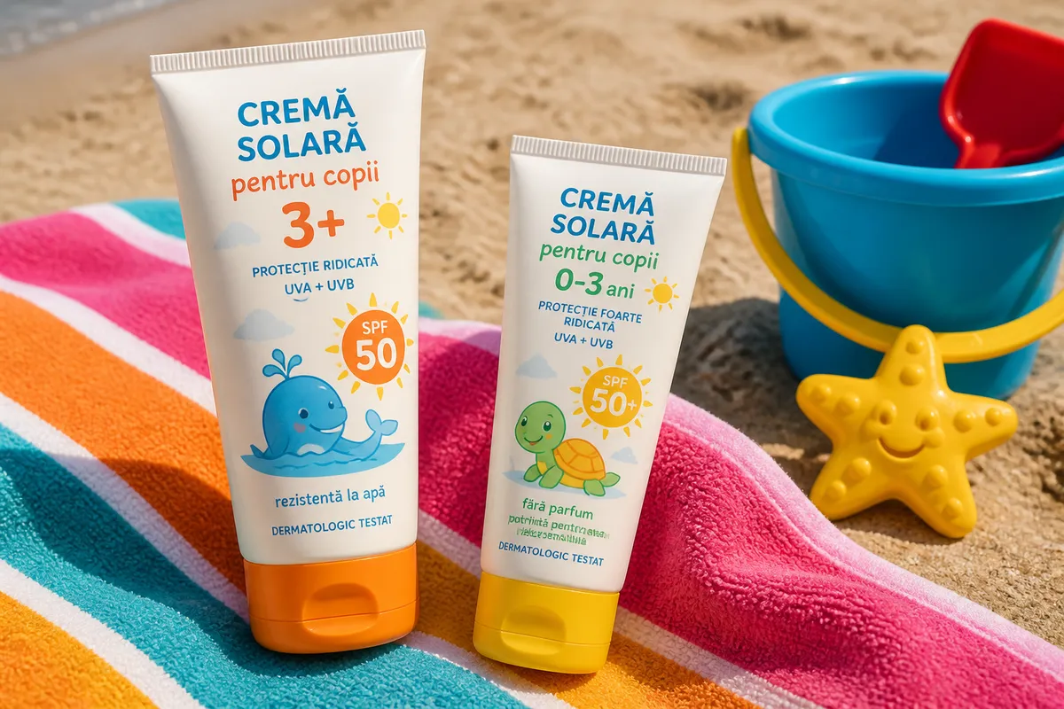 diferențe protecție solară bebeluși copii mici