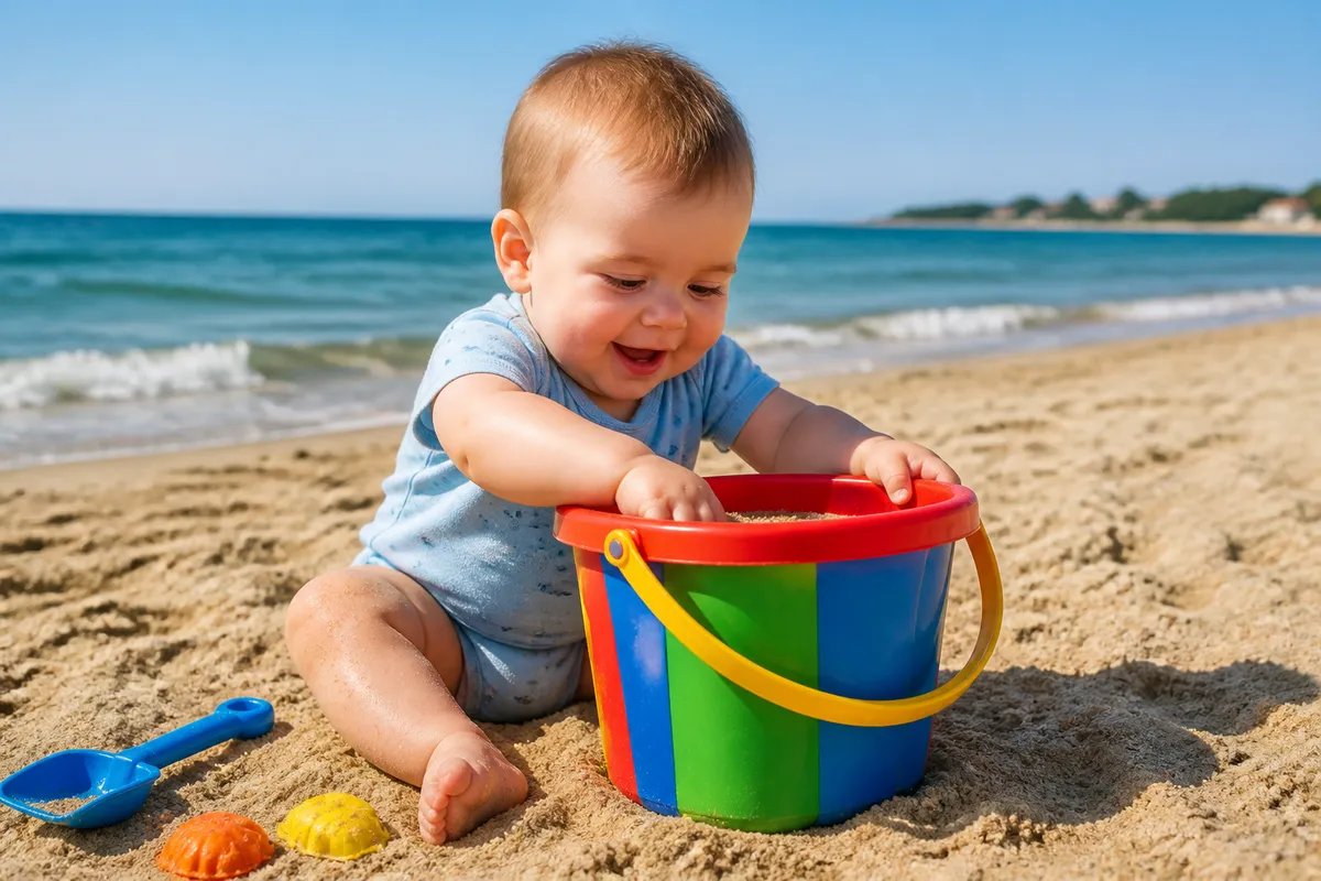 jucării de plajă potrivite vârstei bebelușului