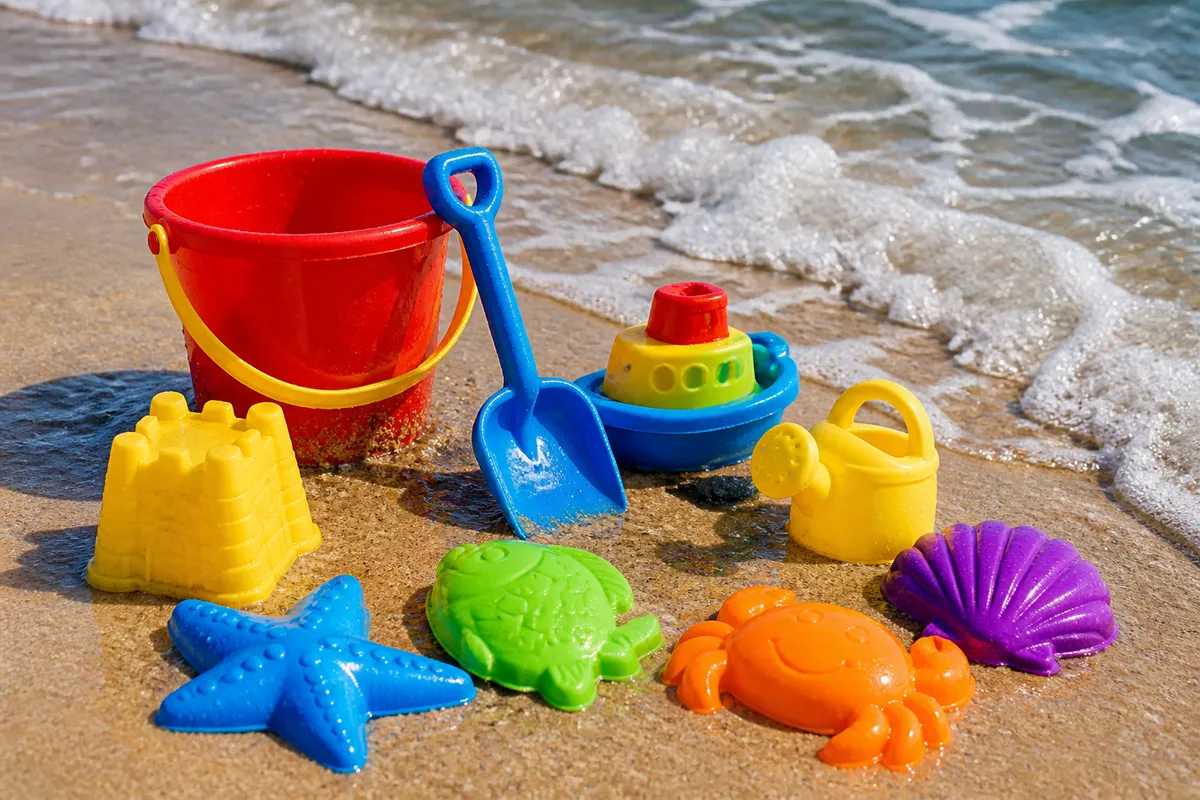 jucării de plajă sigure pentru copii materiale