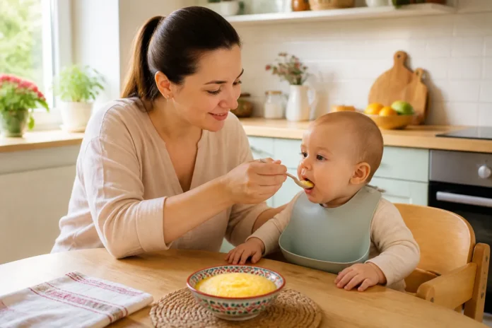 Mămăliga în alimentația bebelușului după diversificare și ce riscuri apar dacă e introdusă prea devreme Mămăliga în alimentația bebelușului după diversificare și ce riscuri apar dacă e introdusă prea devreme