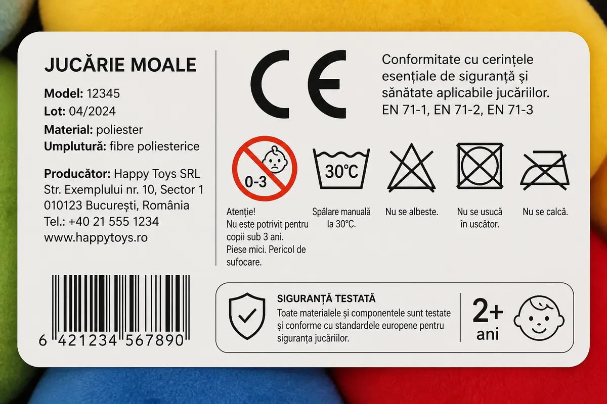 marcaj CE jucării sigure bebeluși
