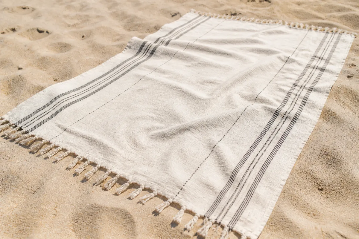 pătură plajă bebeluș material bumbac organic
