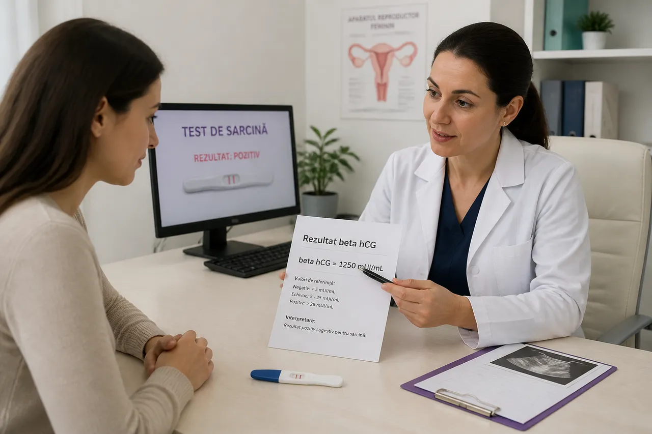 sarcina biochimică test pozitiv beta hCG
