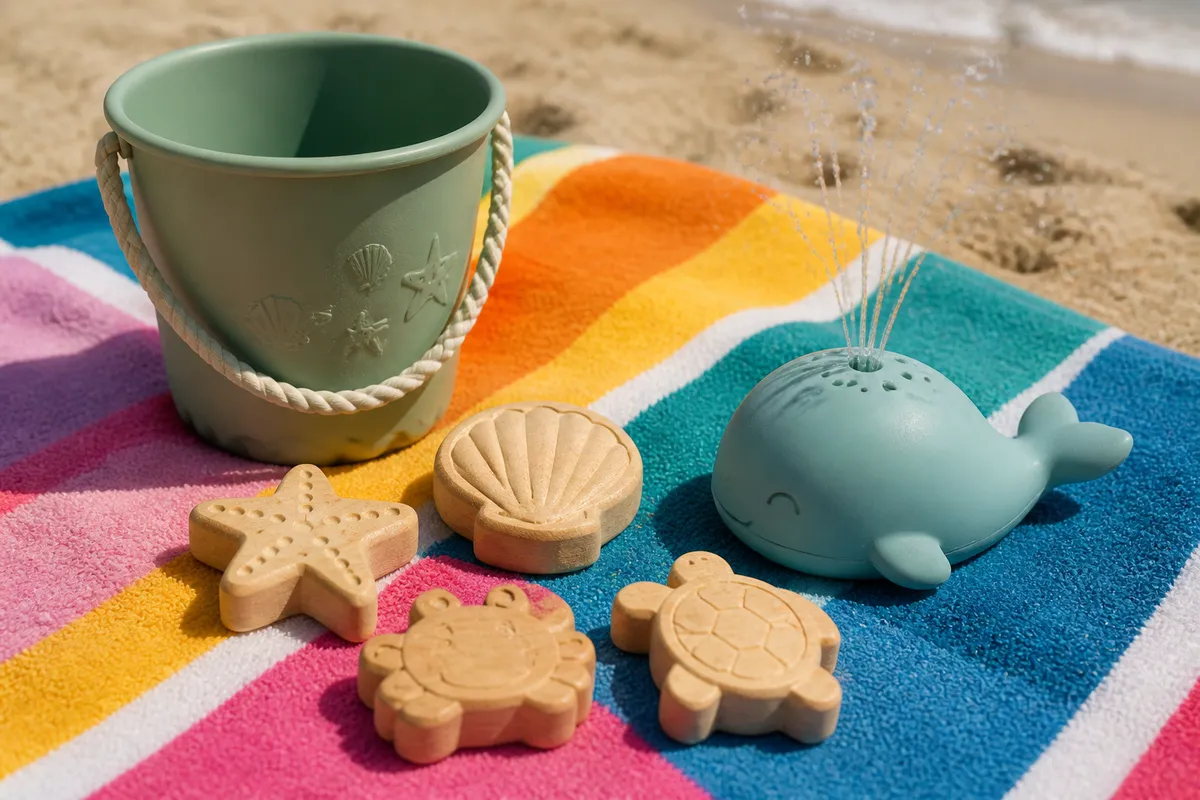 tipuri jucării ecologice plajă bebeluș
