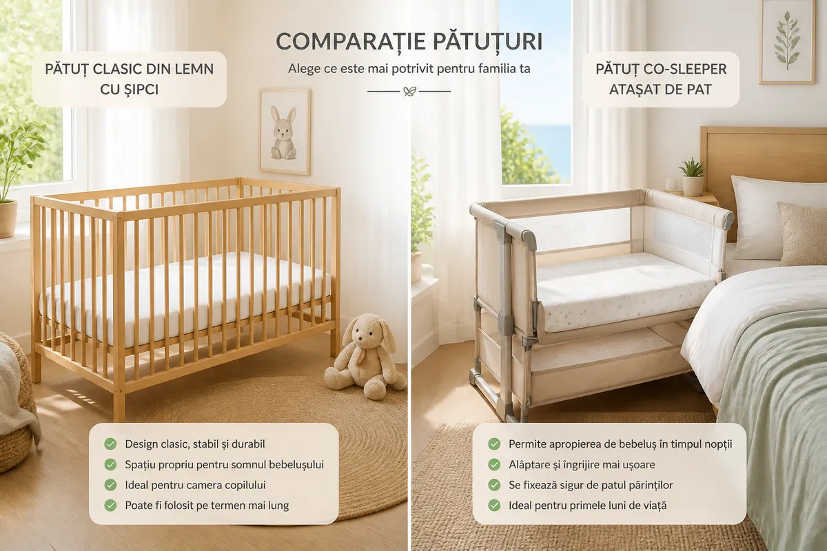 tipuri pătuțuri bebeluș vară confort termic