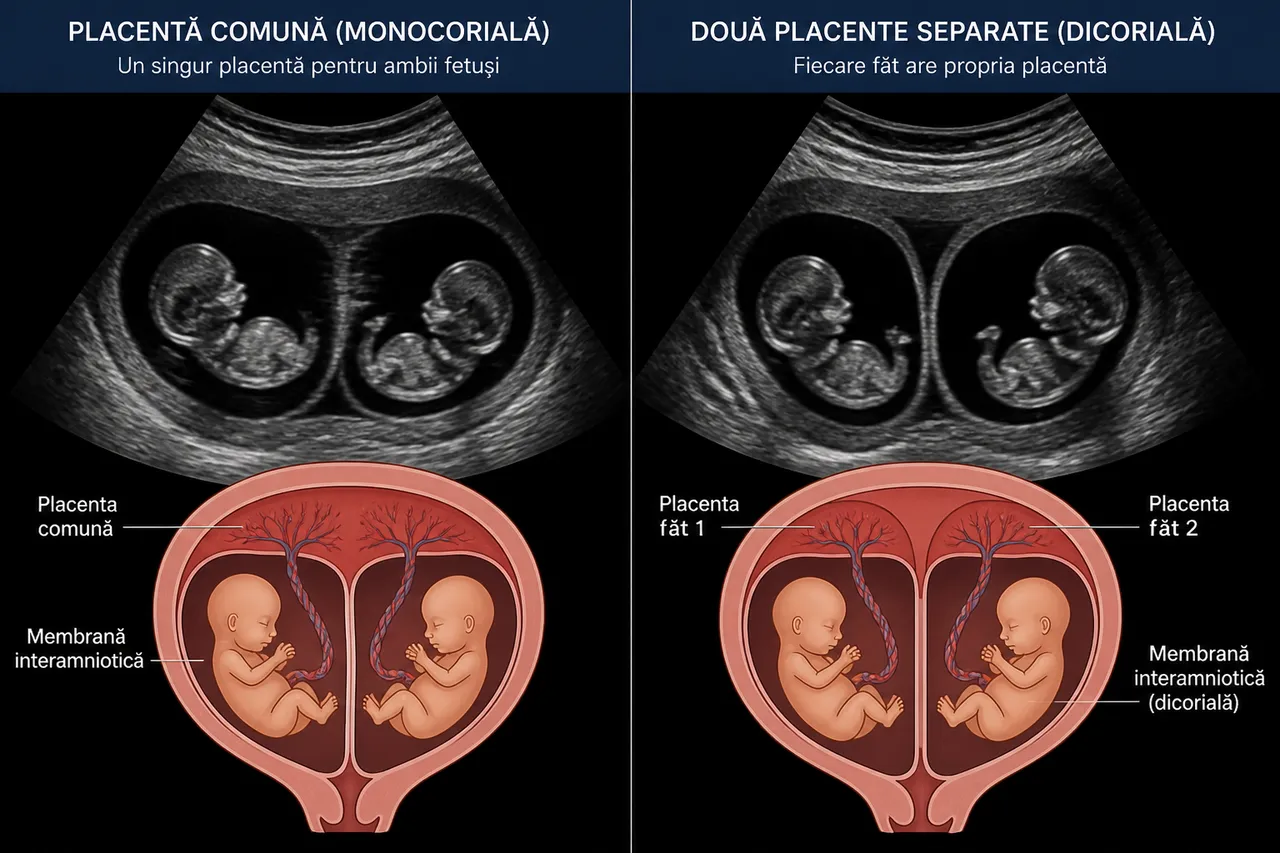sarcină monocorionică și bicorionică la ecografie