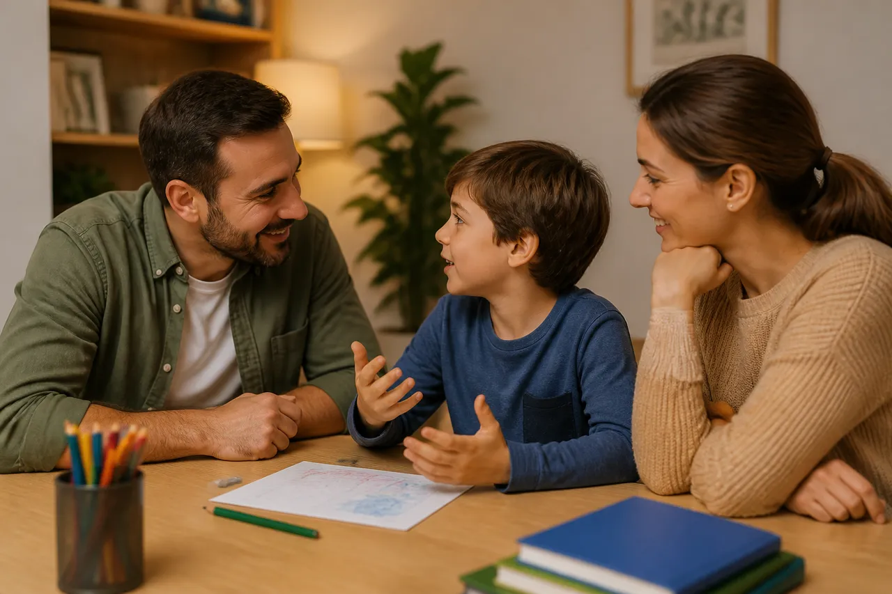 timp de conectare între părinte și copil într-o familie numeroasă