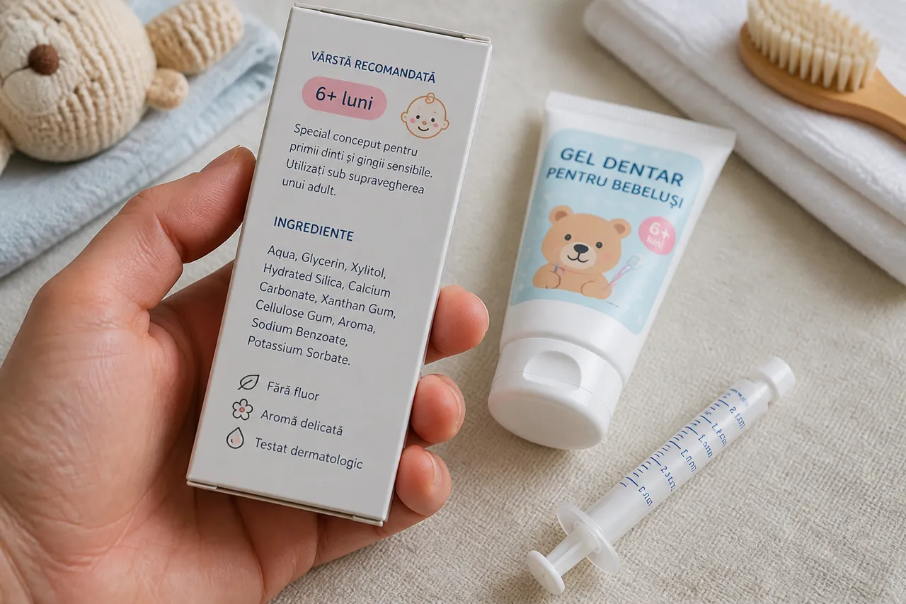verificarea prospectului gelului dentar pentru bebeluși