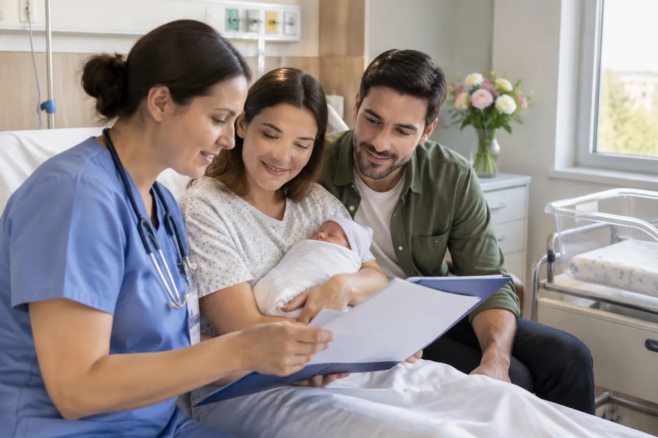 acte pentru nou-născut în maternitate și certificat medical constatator al nașterii
