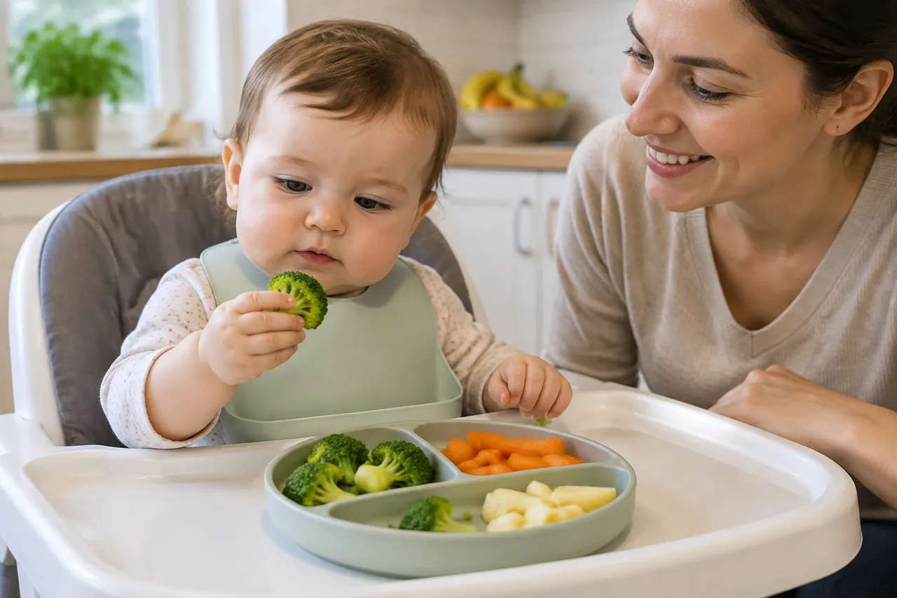baby-led weaning și mâncatul cu mâna la bebeluș