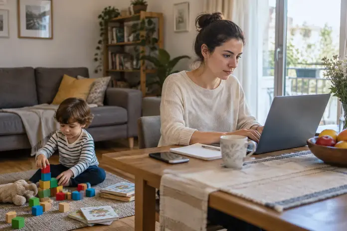 Mama care lucrează de acasă are nevoie de un program realist